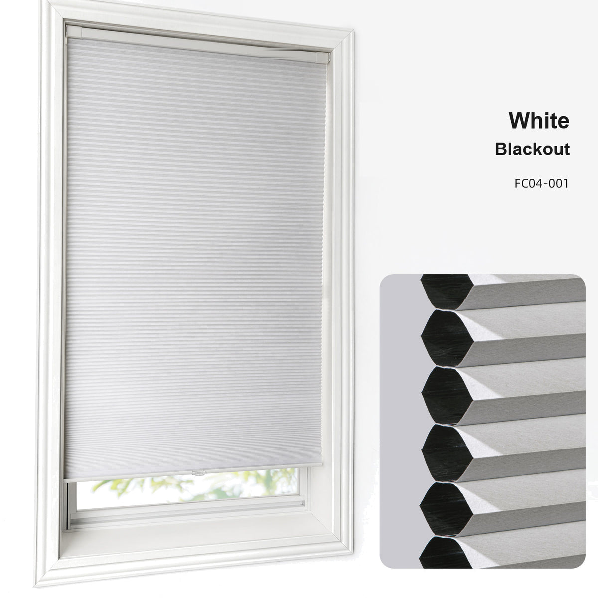 No Drill Custom Blackout Cellular Shades (MP)