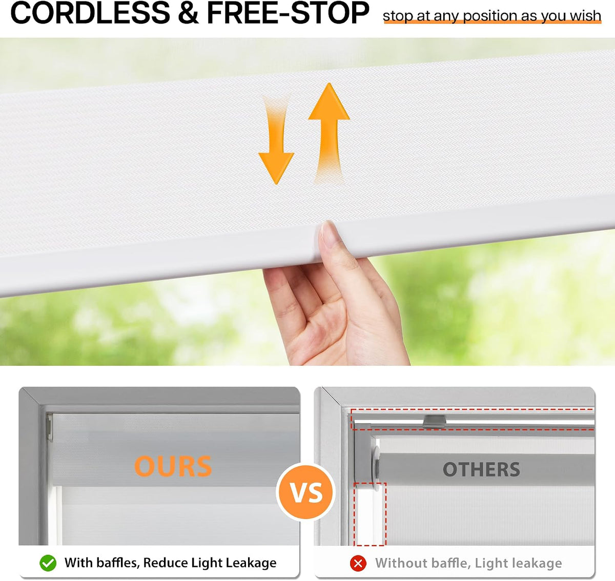 No Drill Custom Semi-Sheer Zebra Blinds