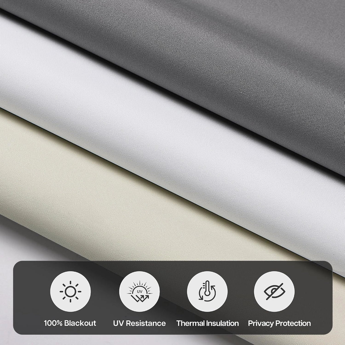 No Drill Standard Size Blackout Roller Shades