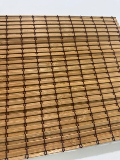 No Drill Custom Light Filtering & Privacy Bamboo Roman Shades Fabric Swatch