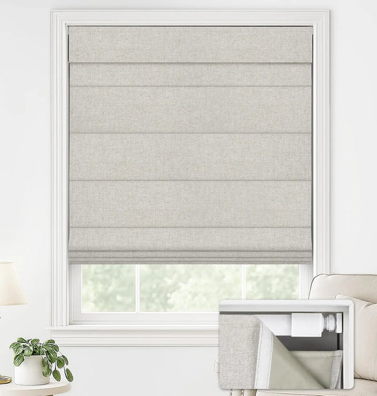 No-Drill-Blackout-Fabric-Roman-Shades-Linen-Beige