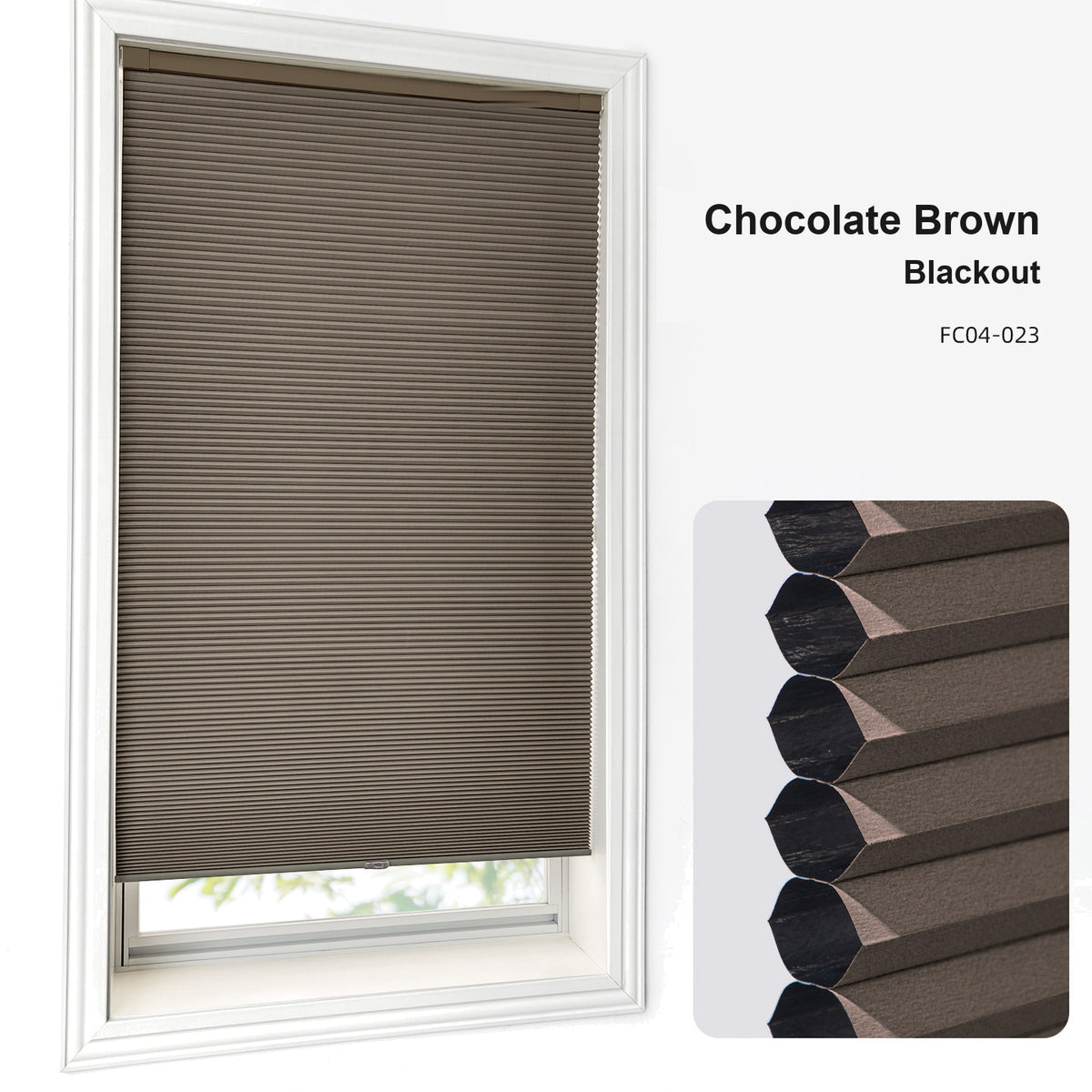 No Drill Custom Blackout Cellular Shades (MP)