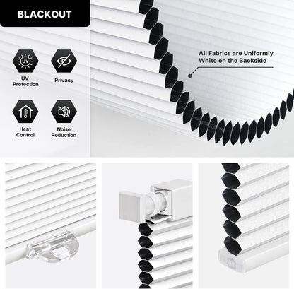 No Drill Custom Blackout Cellular Shades