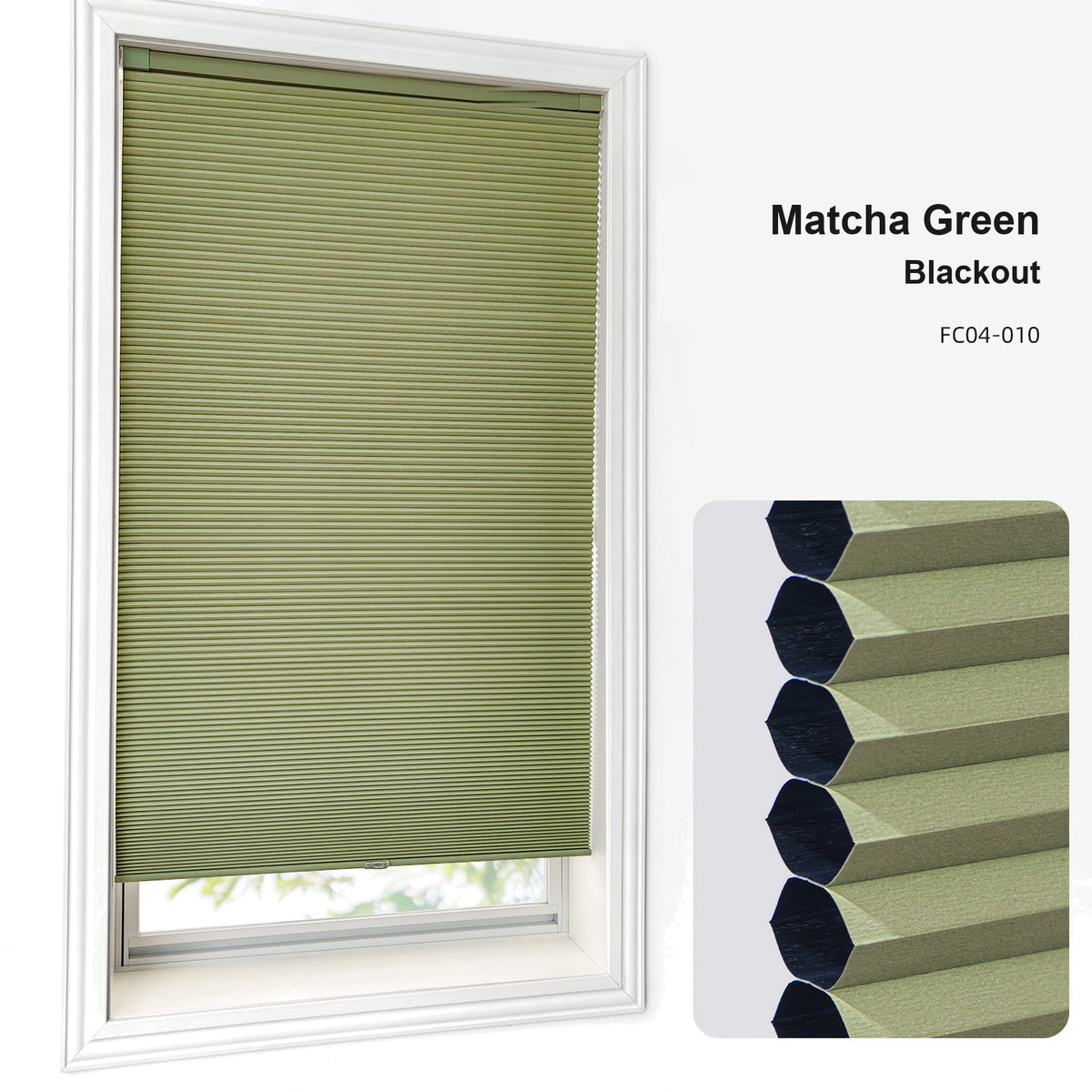 No Drill Custom Blackout Cellular Shades (MP)