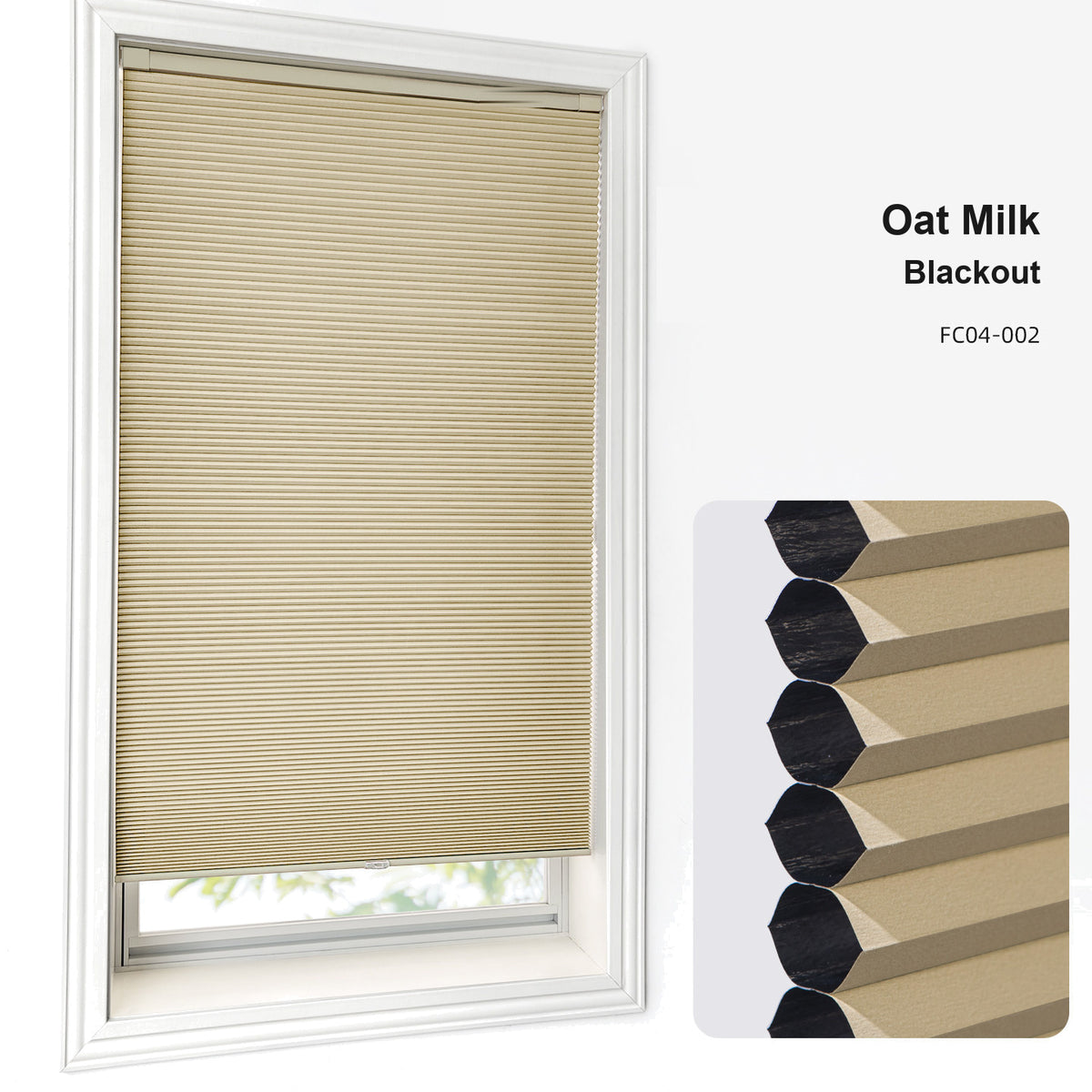 No Drill Custom Blackout Cellular Shades (MP)