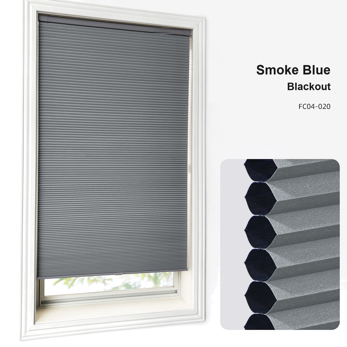 No Drill Custom Blackout Cellular Shades (MP)