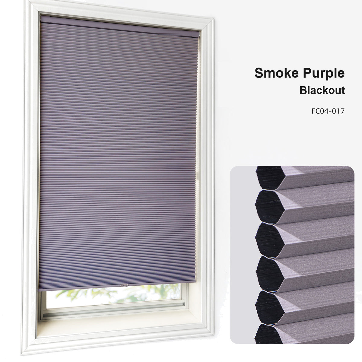 No Drill Custom Blackout Cellular Shades (MP)
