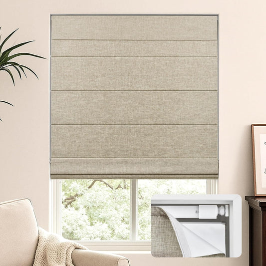 No Drill Custom Blackout Fabric Roman Shades Fabric Swatch