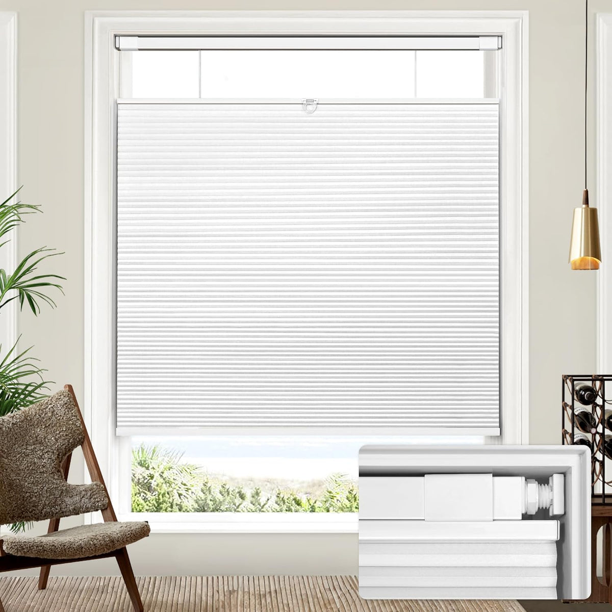 No Drill Custom Blackout Top Down Bottom Up Cellular Shades Fabric Swatch
