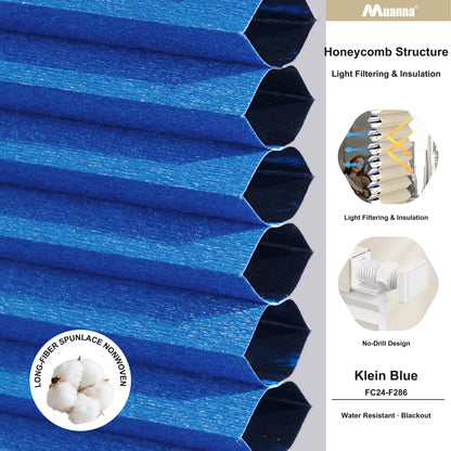 No Drill Custom Blackout Water Resistant Top Down Bottom Up Cellular Shades with Magnet (MP)