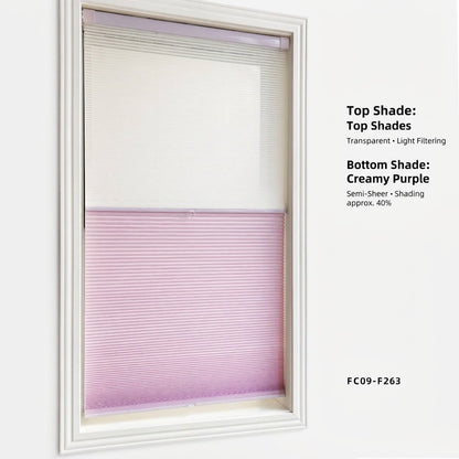 No Drill Custom Day & Night Cellular Shades, Sheer & Light Filtering (MP)