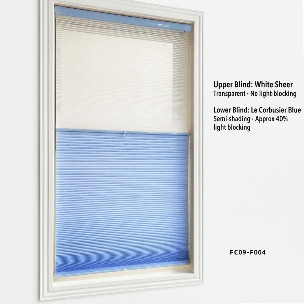 No Drill Custom Day & Night Cellular Shades, Sheer & Light Filtering (MP)