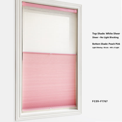No Drill Custom Day & Night Cellular Shades, Sheer & Light Filtering (MP)