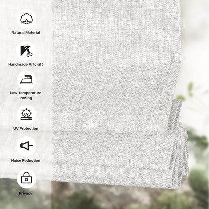 No Drill Custom Room Darkening Fabric Roman Shades