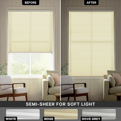No Drill Custom Light Filtering Top Down Bottom Up Cellular Shades