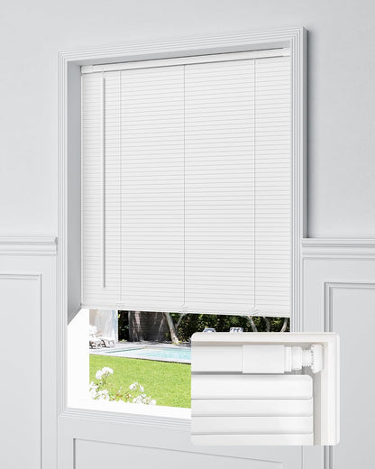 No Drill Custom L-Slat Vinyl Mini Blinds