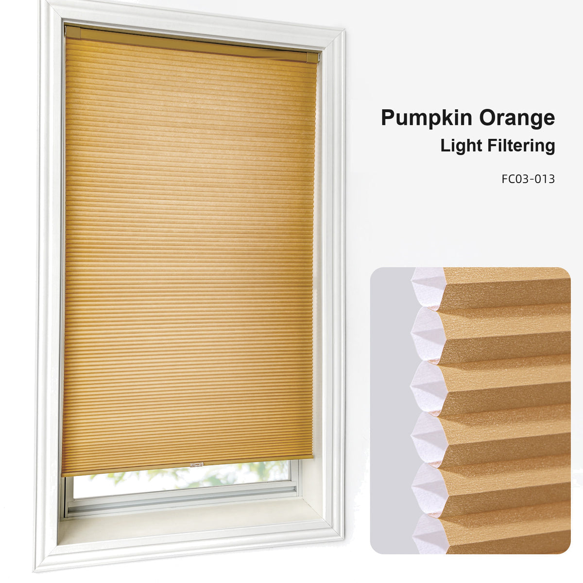 No Drill Custom Light Filtering Cellular Shades (MP)
