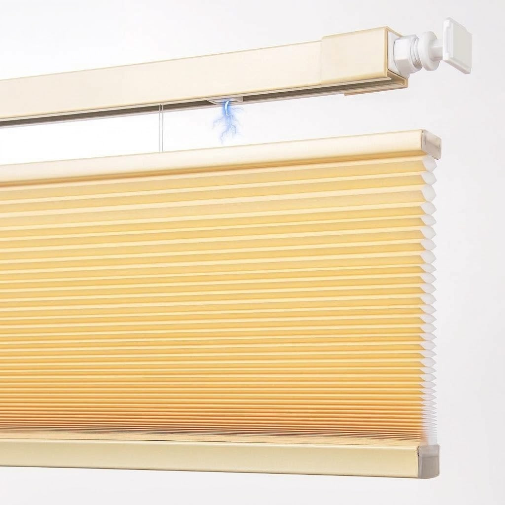 No Drill Custom Light Filtering Top Down Bottom Up Cellular Shades with Magnet (MP)