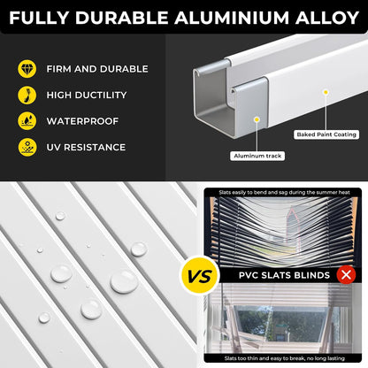 No Drill Custom Premium Aluminum L-Slat Mini Blinds