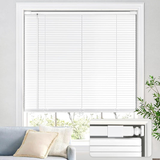 No Drill Custom Premium Aluminum L-Slat Mini Blinds