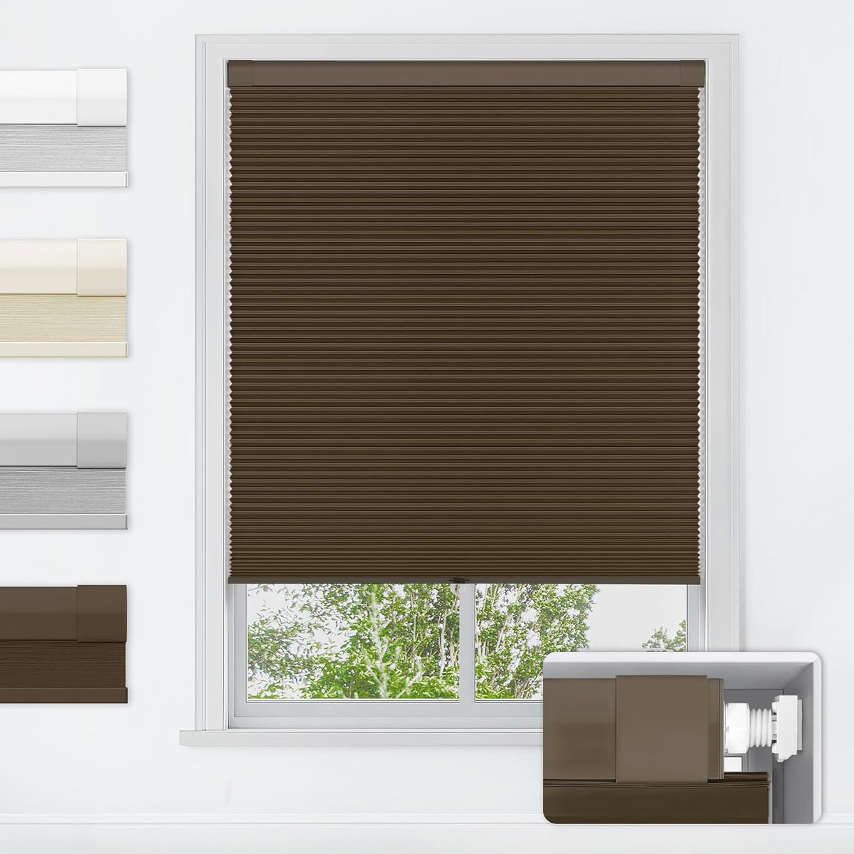 No Drill Premium Custom Blackout Cellular Shades Fabric Swatch