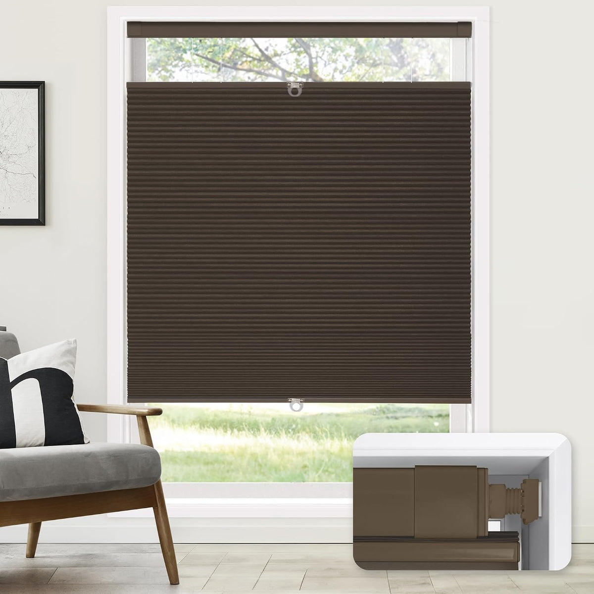 No Drill Premium Custom Blackout Top Down Bottom Up Cellular Shades Fabric Swatch
