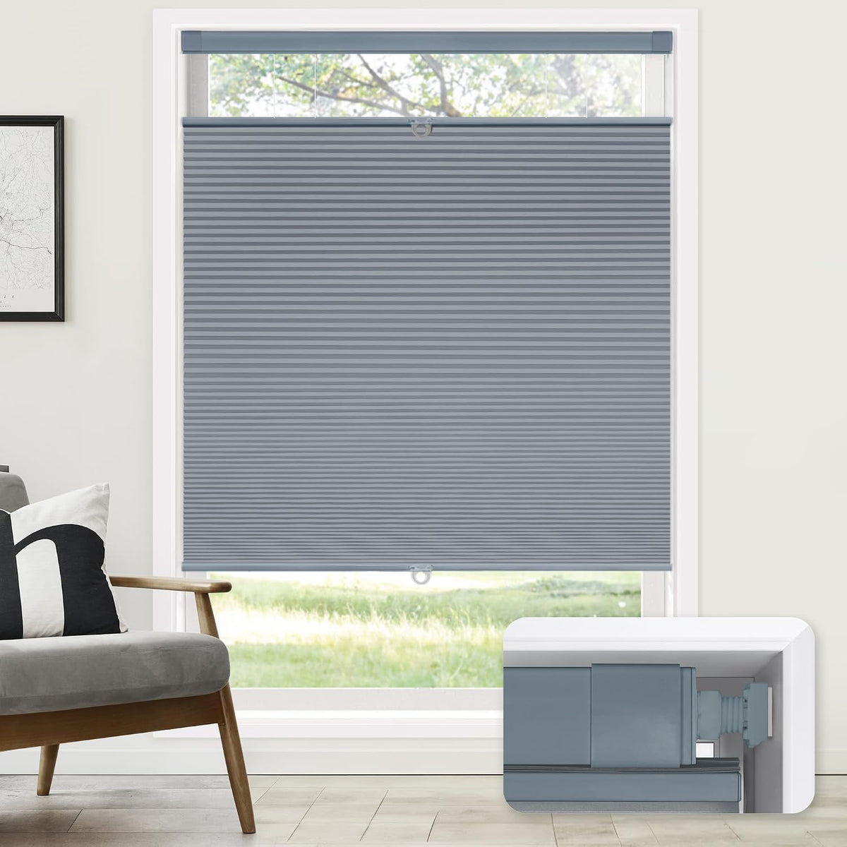 No Drill Premium Custom Blackout Top Down Bottom Up Cellular Shades Fabric Swatch