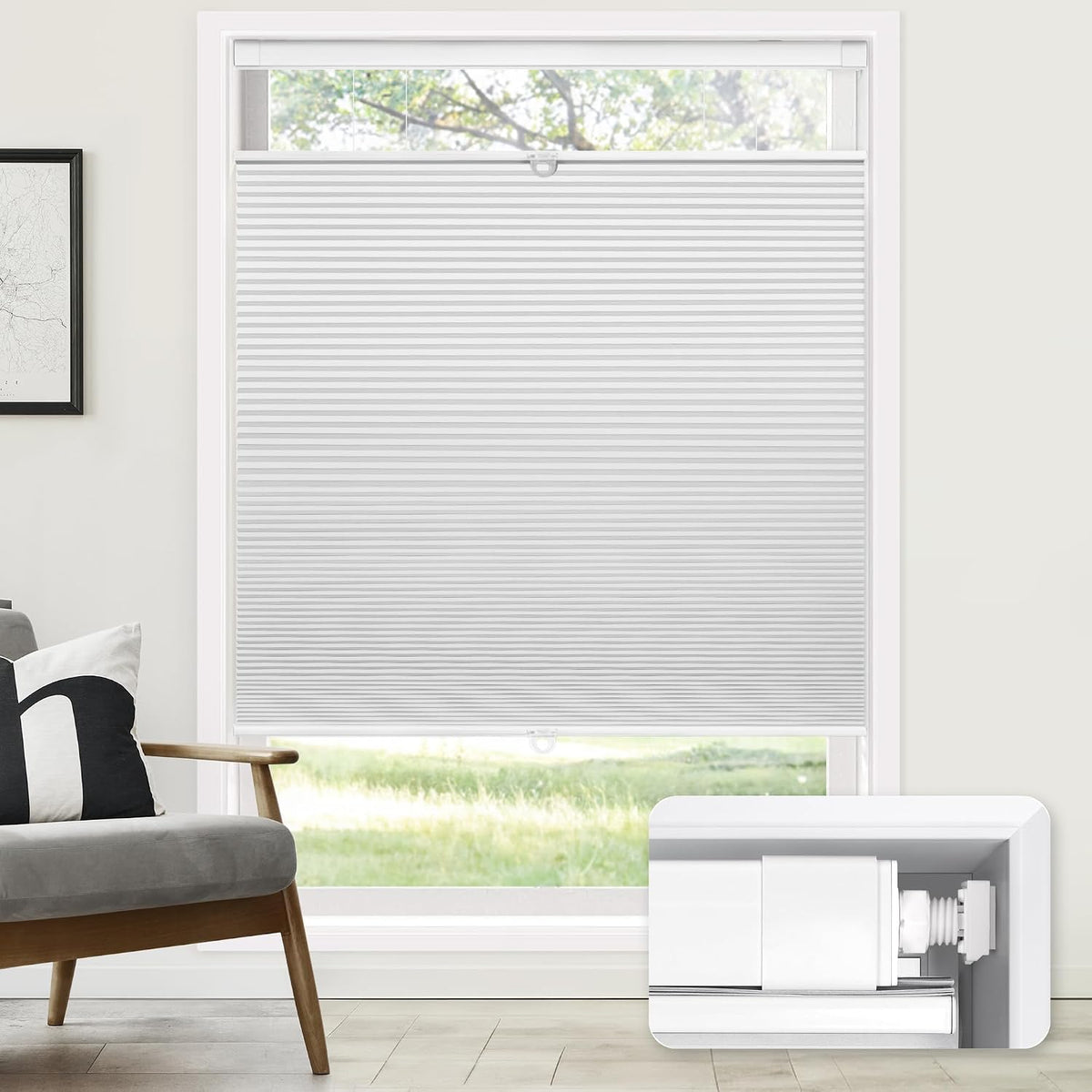 No Drill Premium Custom Blackout Top Down Bottom Up Cellular Shades Fabric Swatch
