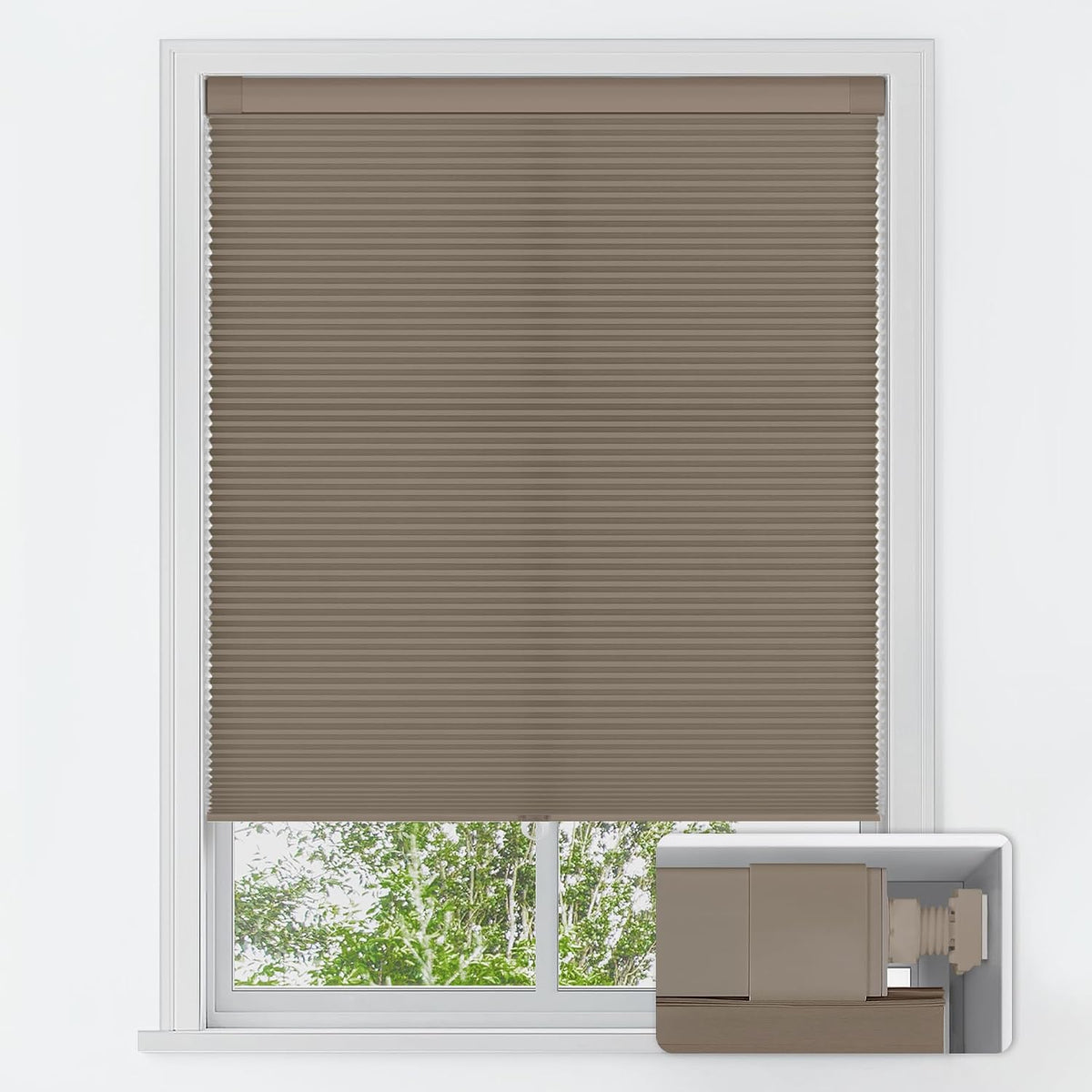 No Drill Premium Custom Light Filtering Cellular Shades Fabric Swatch