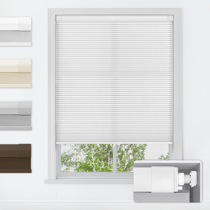 No Drill Premium Custom Light Filtering Cellular Shades