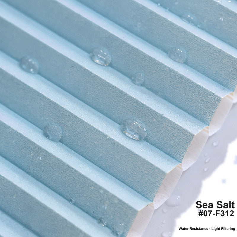 No Drill Premium Custom Light Filtering Cellular Shades, Water Resistant (MP)