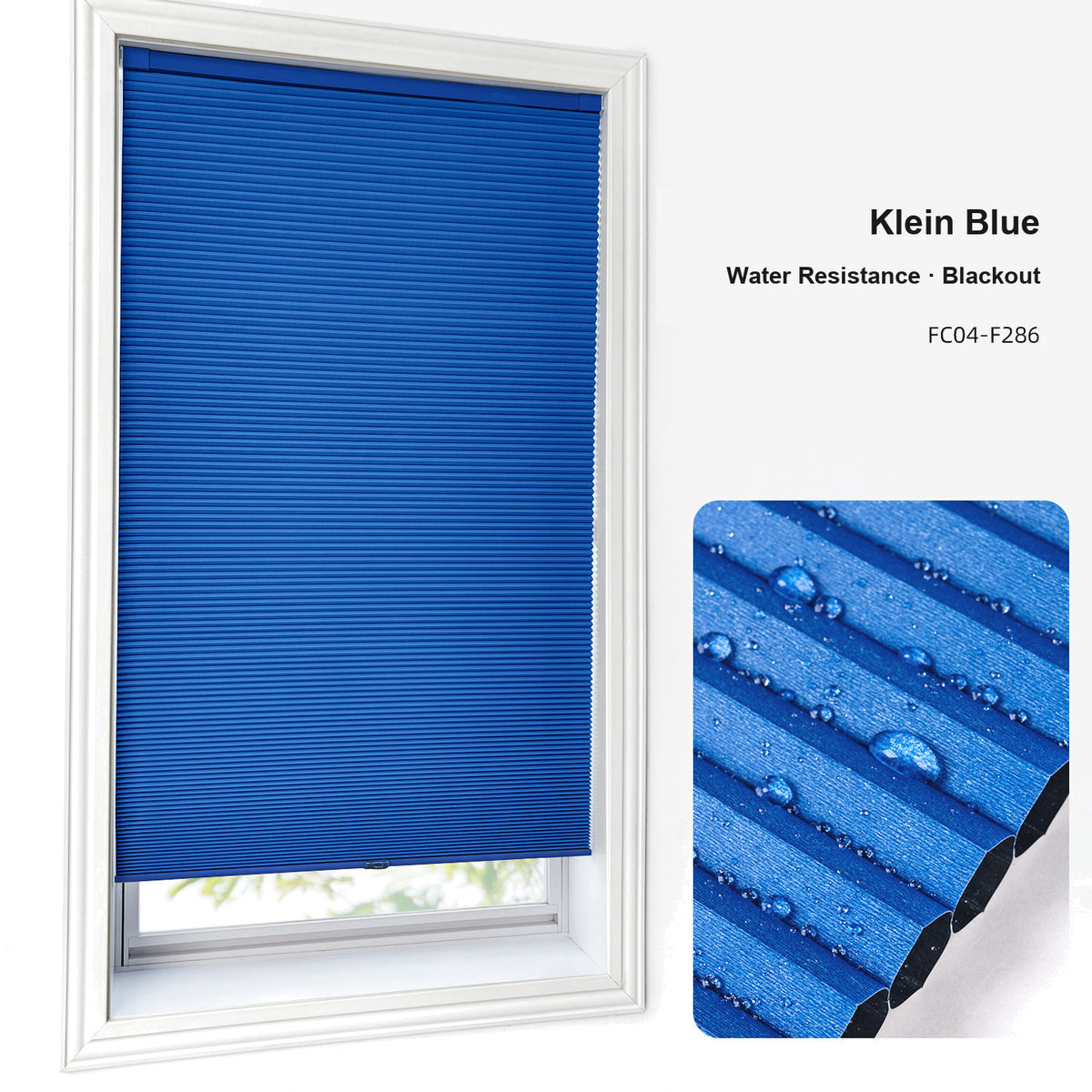 No Drill Custom Water Resistance Blackout Cellular Shades (MP)