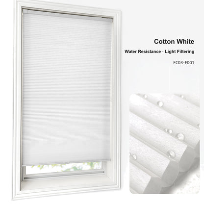 No Drill Custom Water Resistance Light Filtering Cellular Shades (MP)