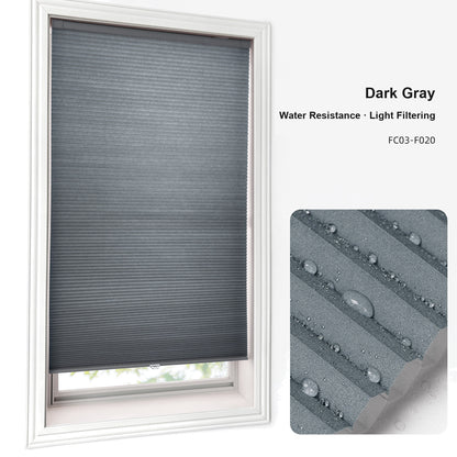 No Drill Custom Water Resistance Light Filtering Cellular Shades (MP)