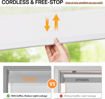 No Drill Custom Semi-Sheer Zebra Blinds