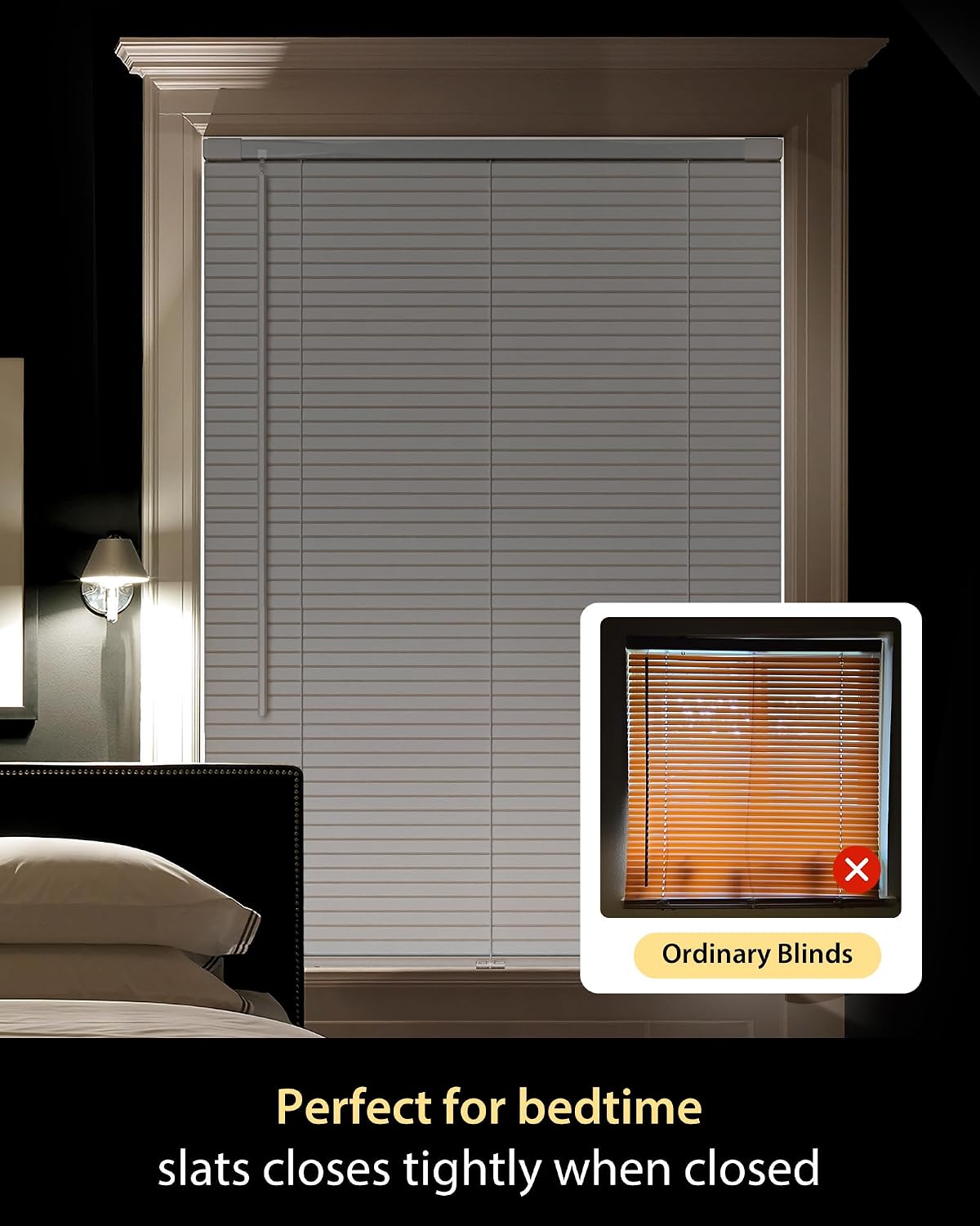 No Drill Custom L-Slat Vinyl Mini Blinds