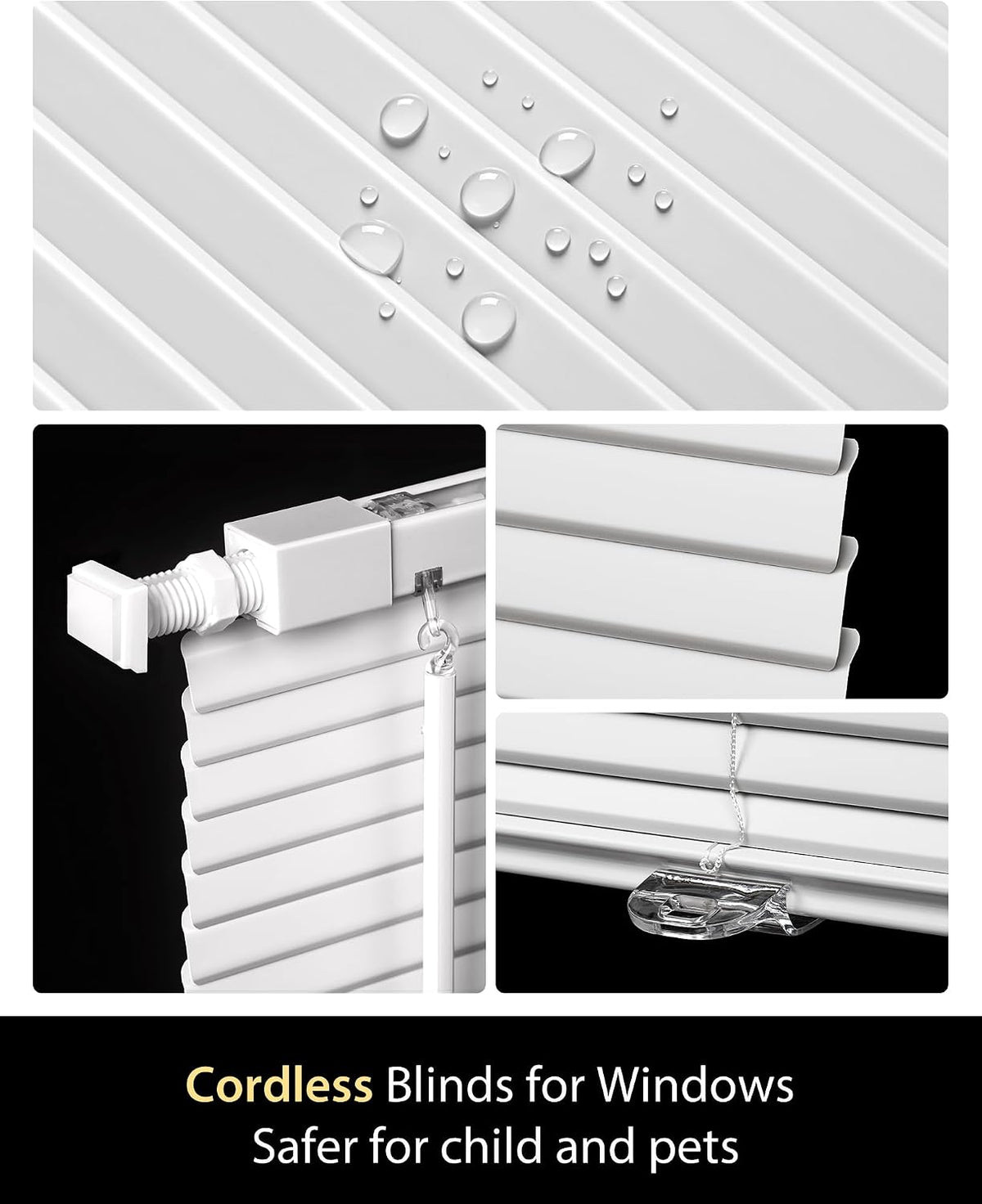 No Drill Custom L-Slat Vinyl Mini Blinds