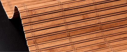 No Drill Custom Light Filtering Bamboo Roman Shades, Natural25