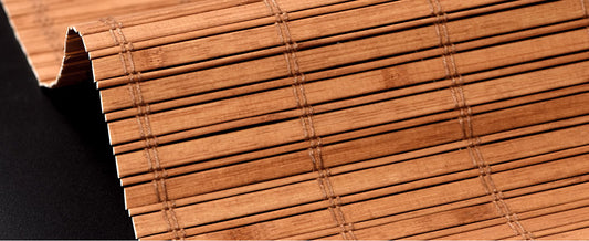 No Drill Custom Light Filtering Bamboo Roman Shades, Natural25