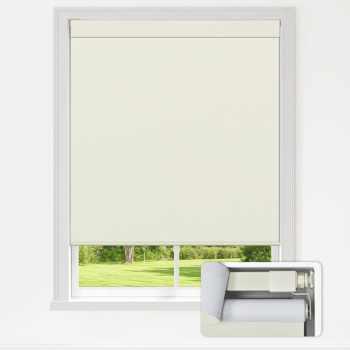 No Drill Custom Blackout Roller Shades