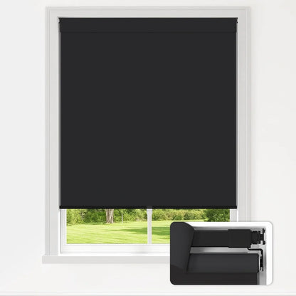 No Drill Standard Size Blackout Roller Shades