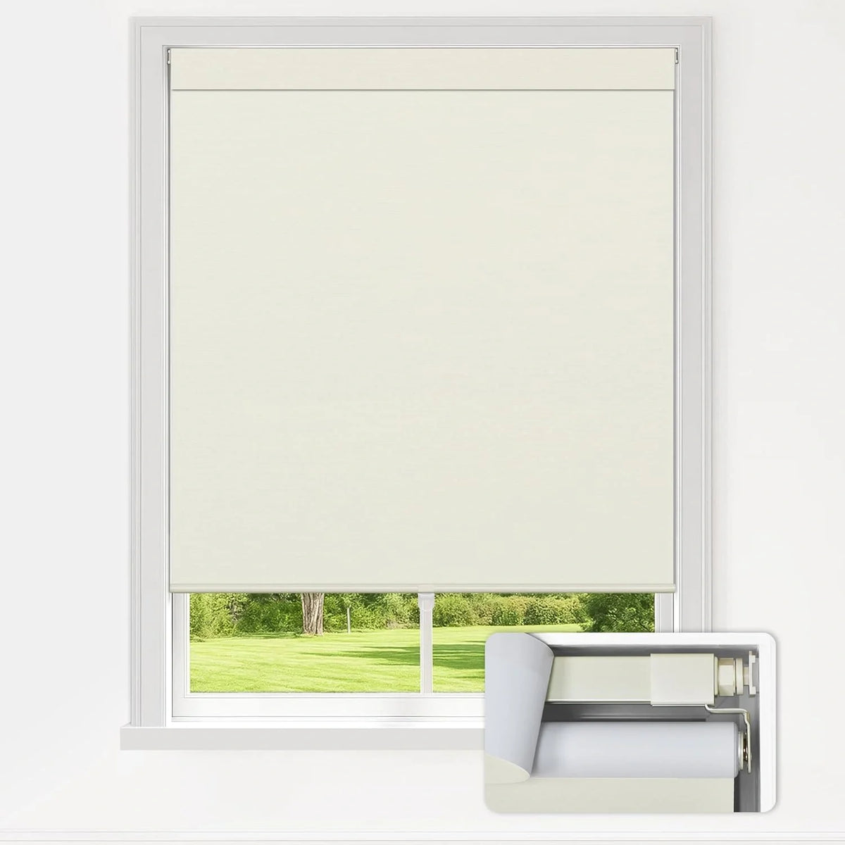 No Drill Standard Size Blackout Roller Shades