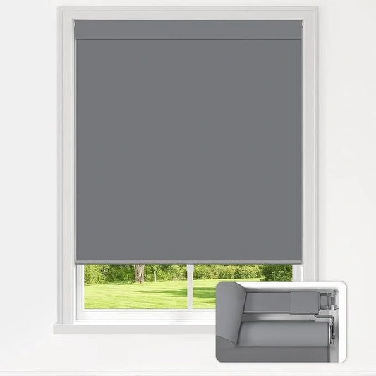 No Drill Standard Size Blackout Roller Shades
